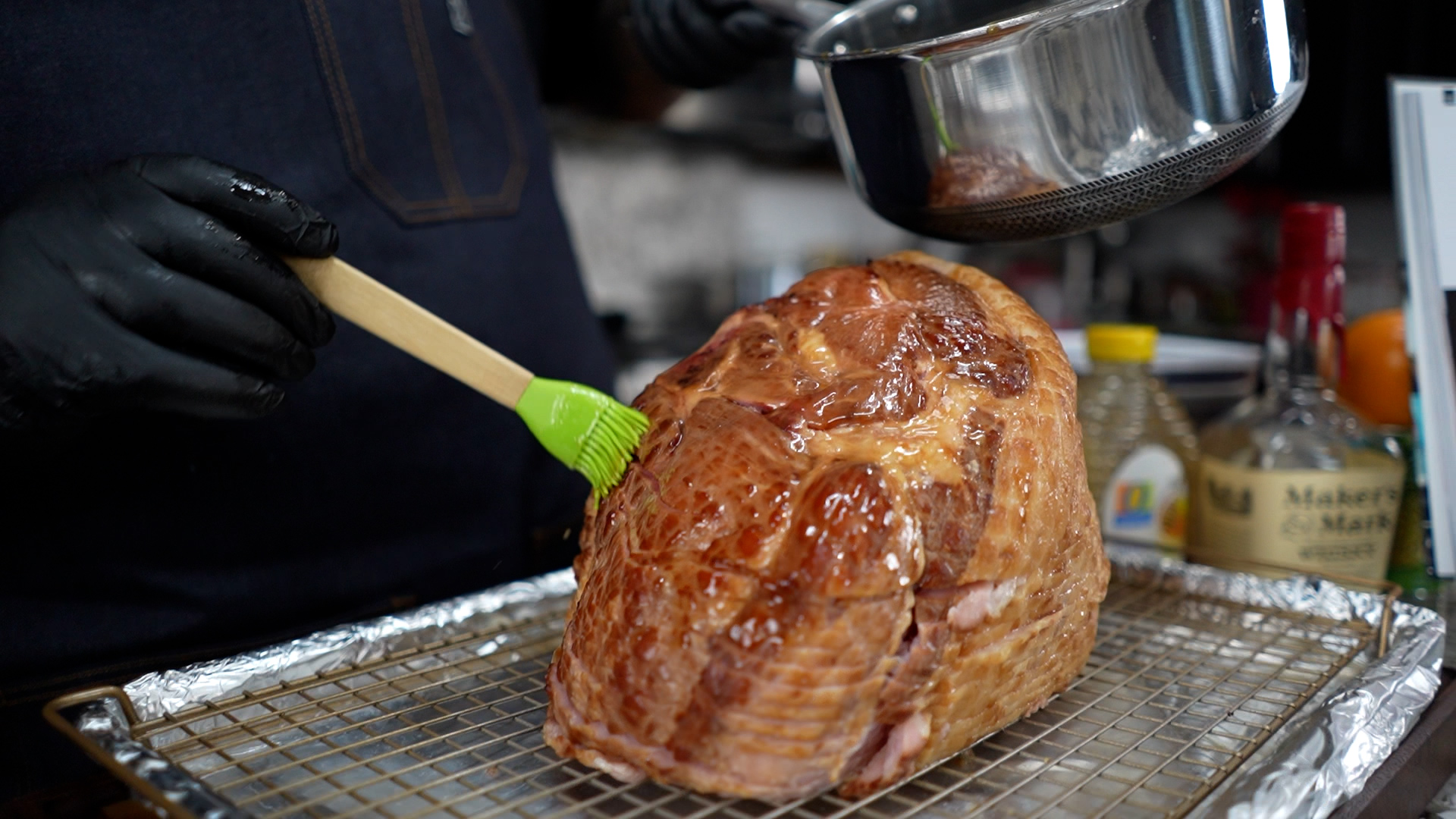 The Secret to a Perfect Honey Bourbon Glazed Ham - Smokin' and Grillin ...