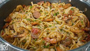 Cajun Shrimp and Sausage Pasta
