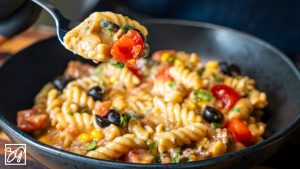 Enchilada Pasta Delight: A Fusion of Flavors