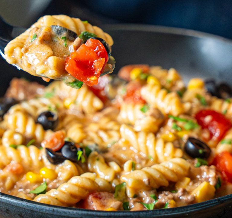 Enchilada Pasta Delight: A Fusion of Flavors