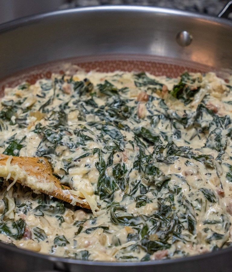 Collard Green Dip with Lemon Pepper Garlic Tortilla Chips: Southern Comfort in Every Bite