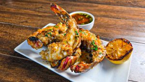 Grilled Lobster Tails with Cajun Garlic Butter Sauce