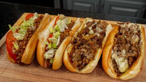 Philly Cheesesteak with Garlic Butter Toasted Bread