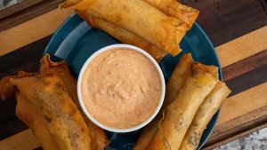 Crispy Chicken Bacon Ranch Egg Rolls