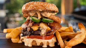The Ultimate Stuffed Loaded Burger with Baconnaise Sauce