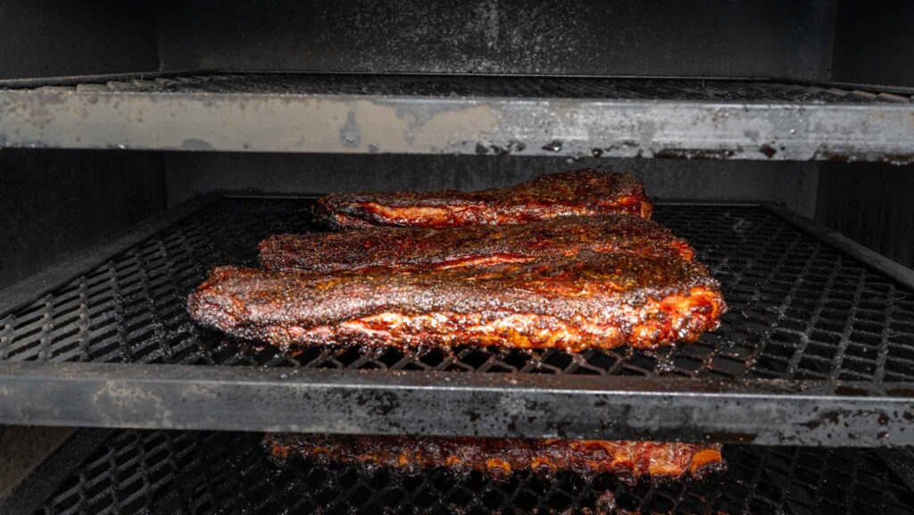 Smoked Ribs in smoker