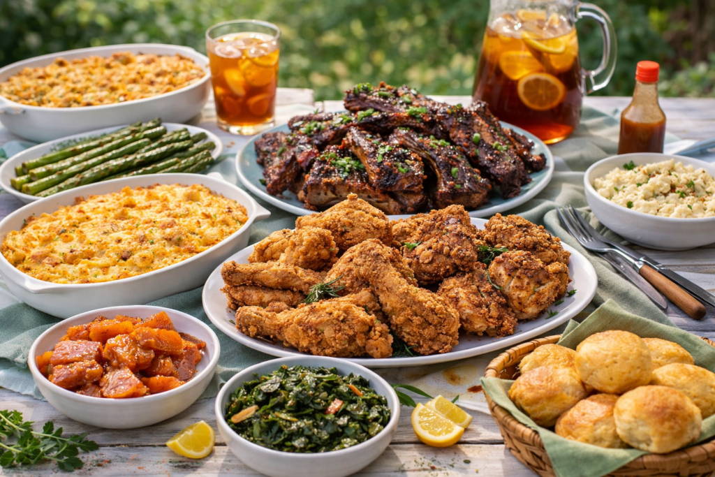 Spring Soul food table